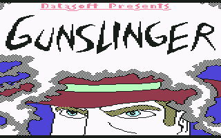 Gunslinger title screen for Commodore 64