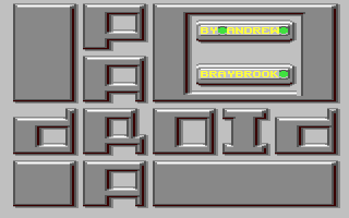 Heavy Metal Paradroid title screen for Commodore 64
