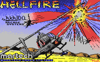 Hellfire title screen for Commodore 64
