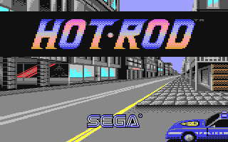 Hot Rod title screen for Commodore 64