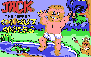 Jack The Nipper II - In Coconut Capers title screen for Commodore 64