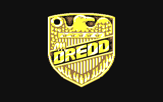 Judge Dredd title screen for Commodore 64