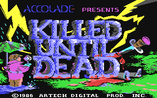 Killed Until Dead title screen for Commodore 64