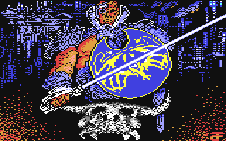 Metropolis title screen for Commodore 64