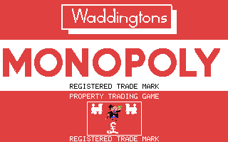 Monopoly title screen for Commodore 64
