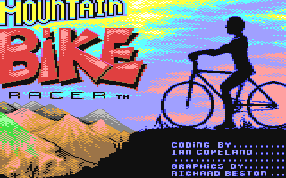 Mountain Bike Racer title screen for Commodore 64