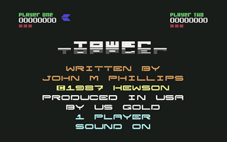 Nebulus title screen for Commodore 64