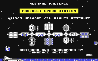 Project Space Station title screen for Commodore 64