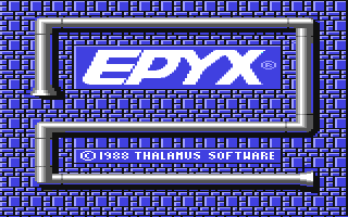 Quedex title screen for Commodore 64