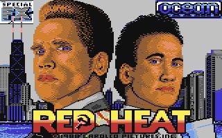 Red Heat title screen for Commodore 64