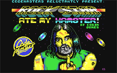 Rock Star Ate My Hamster title screen for Commodore 64