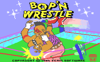 Rock'N Wrestle title screen for Commodore 64