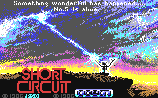 Short Circuit title screen for Commodore 64