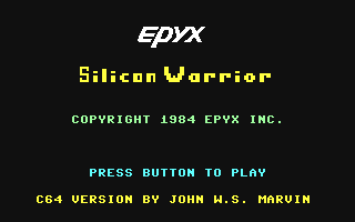 Silicon Warrior title screen for Commodore 64