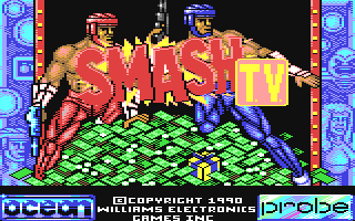 Smash TV title screen for Commodore 64