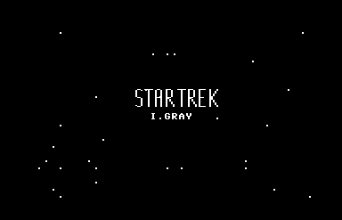 Star Trek title screen for Commodore 64