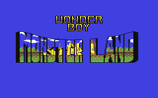 Super Wonder Boy title screen for Commodore 64