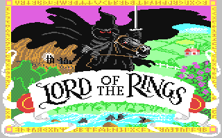 The Fellowship Of The Ring title screen for Commodore 64