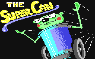 The SuperCan title screen for Commodore 64