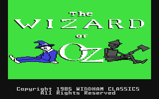 The Wizard Of Oz title screen for Commodore 64