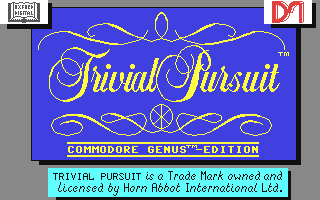 Trivial Pursuit title screen for Commodore 64