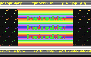 Voidrunner title screen for Commodore 64