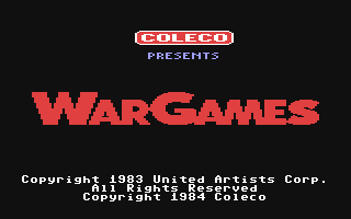 WarGames title screen for Commodore 64