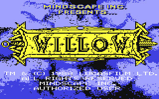 Willow title screen for Commodore 64