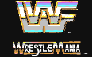 WWF Wrestlemania title screen for Commodore 64