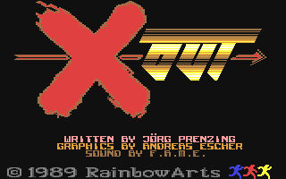 X-Out title screen for Commodore 64