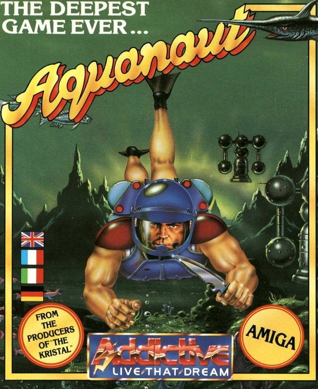 Aquanaut box art for Amiga