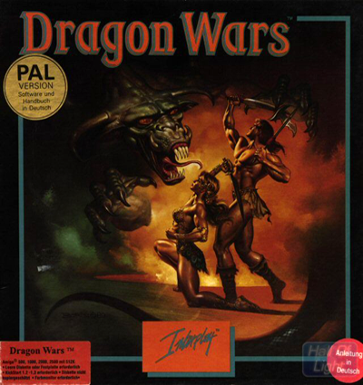 Dragon Wars box art for Amiga