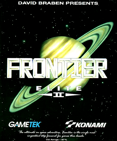 Frontier: Elite II box art for Amiga