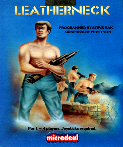 Leatherneck box art for Amiga