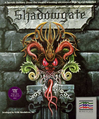 Shadowgate box art for Amiga