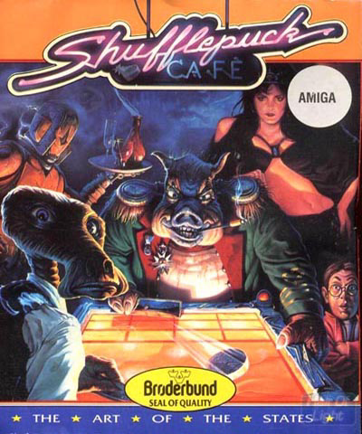 Shufflepuck Cafe box art for Amiga