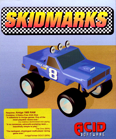 Skidmarks box art for Amiga