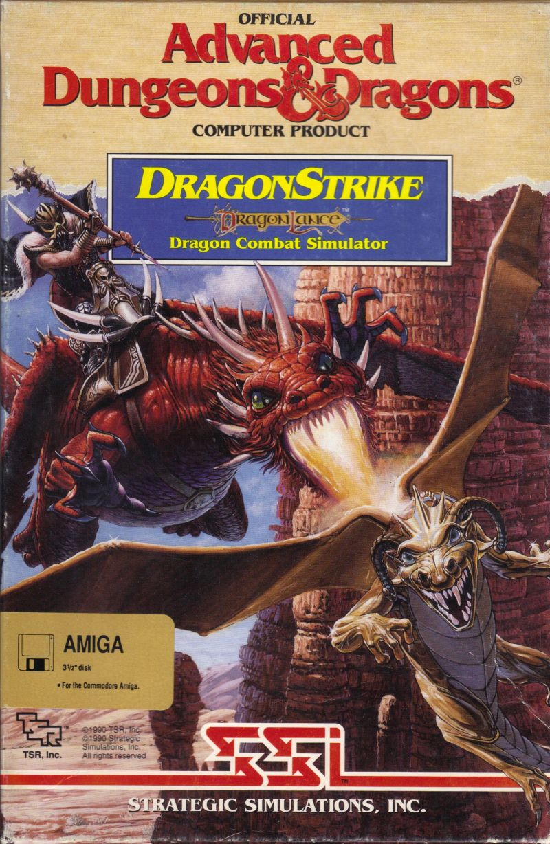 Advanced Dungeons & Dragons: Dragonstrike box art for Amiga