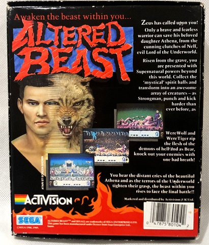 Altered Beast box art for Amiga