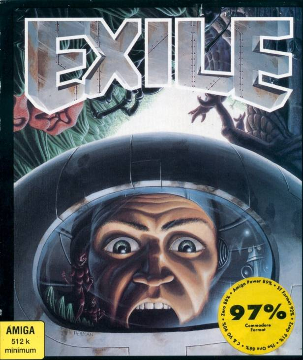 Exile box art for Amiga