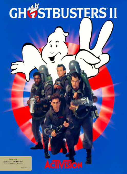Ghostbusters II box art for Amiga