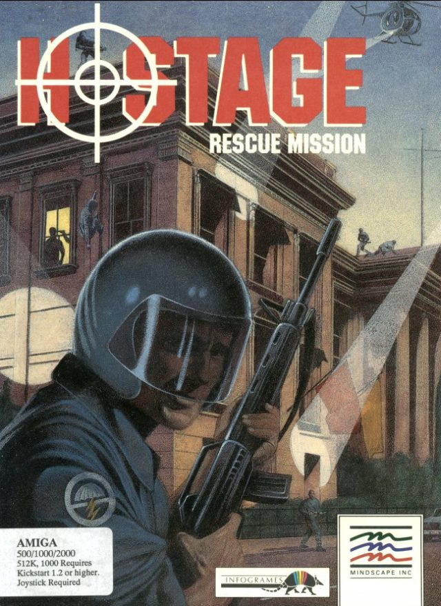 Hostages box art for Amiga