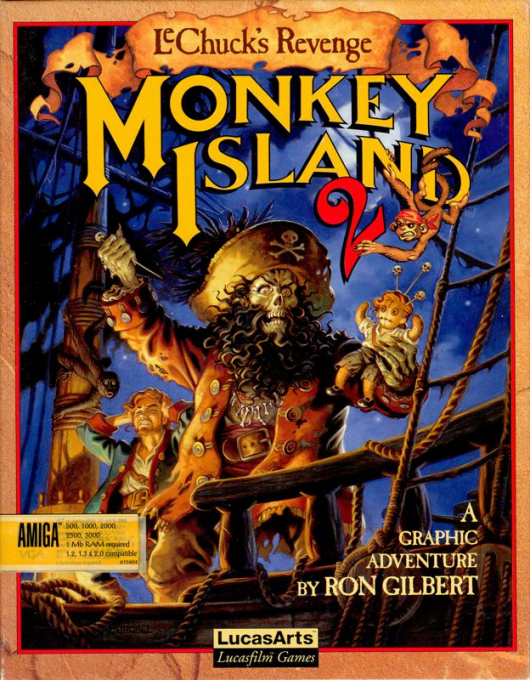 Monkey Island 2: LeChuck's Revenge box art for Amiga