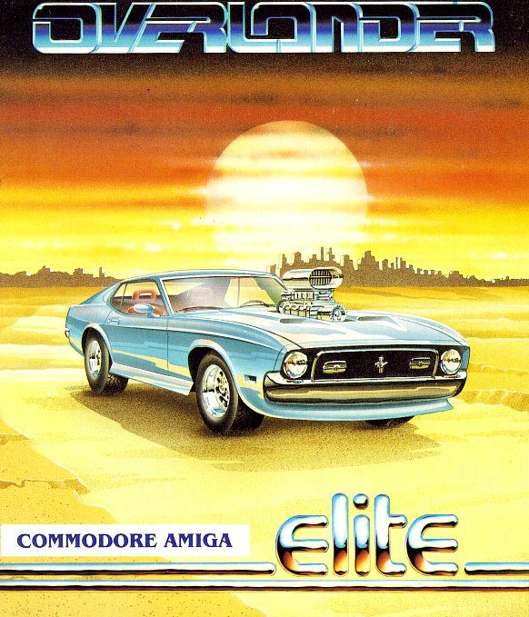 Overlander box art for Amiga