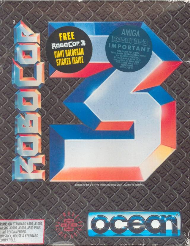 Robocop 3D box art for Amiga