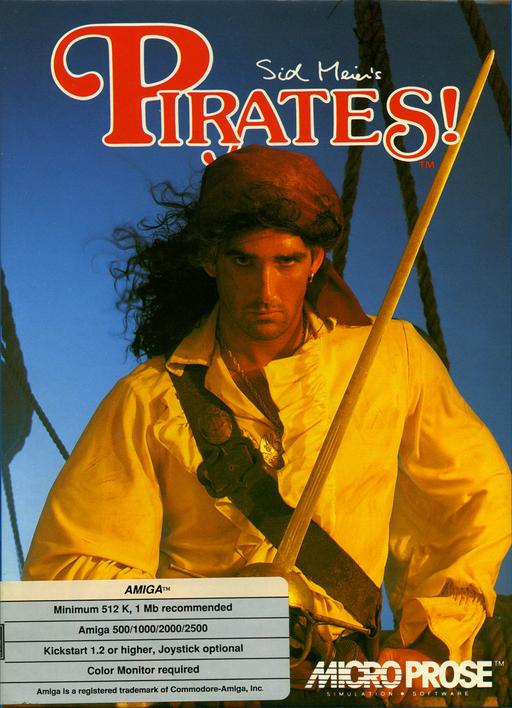 Sid Meier's Pirates box art for Amiga