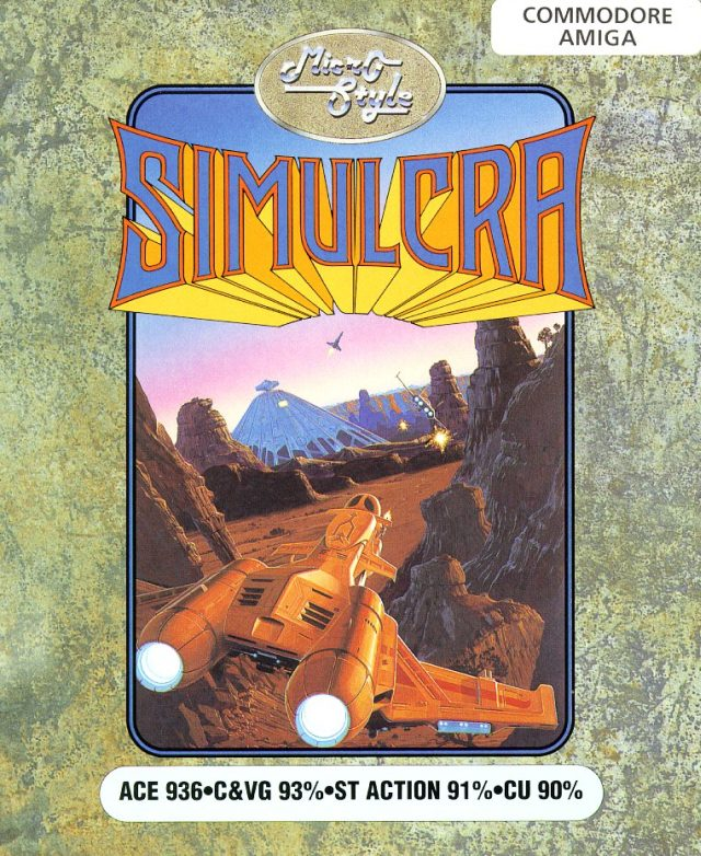Simulcra box art for Amiga