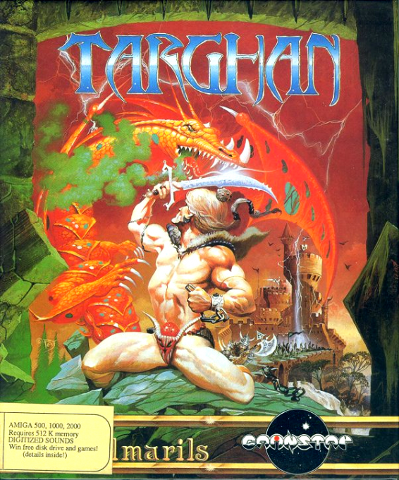 Targhan box art for Amiga