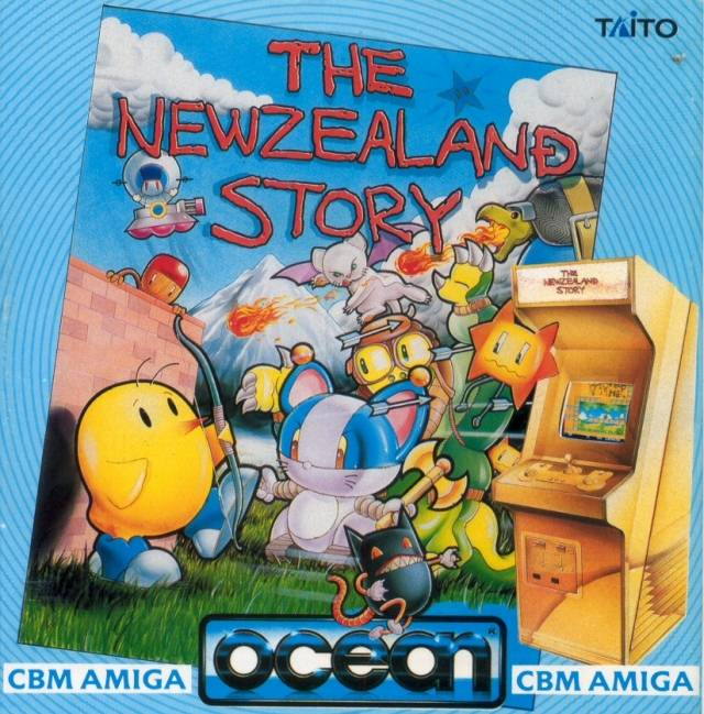 The Newzealand Story box art for Amiga