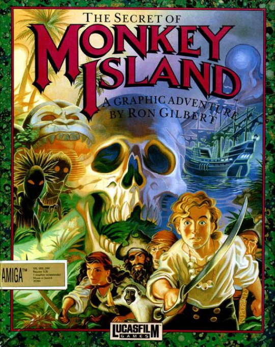 The Secret of Monkey Island box art for Amiga